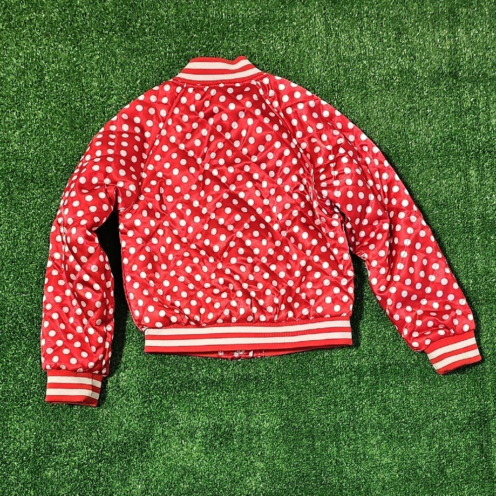 Disney Minnie Mouse Quilted Jacket With Polka Dots Girls 5/6 - Picture 6 of 8
